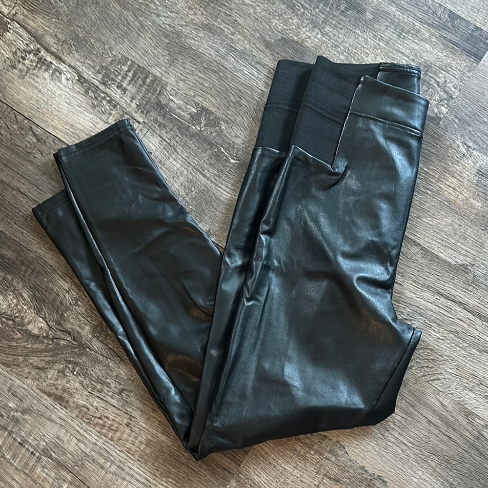 a new day Shiny Black Leggings